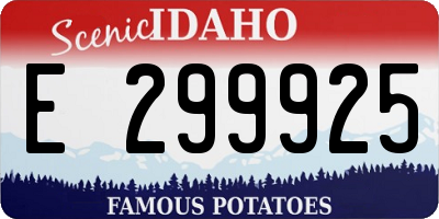 ID license plate E299925