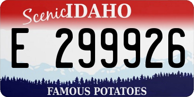ID license plate E299926