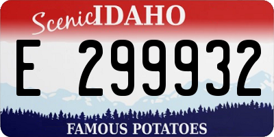 ID license plate E299932