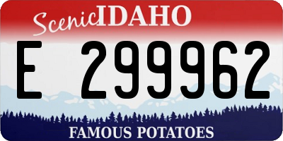 ID license plate E299962