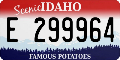 ID license plate E299964