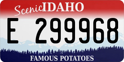 ID license plate E299968