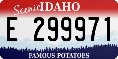 ID license plate E299971