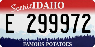 ID license plate E299972