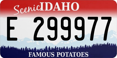 ID license plate E299977