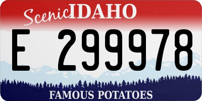 ID license plate E299978
