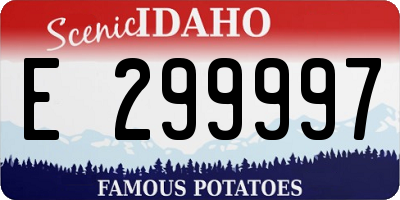ID license plate E299997
