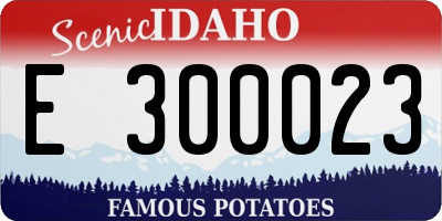 ID license plate E300023