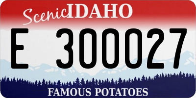 ID license plate E300027