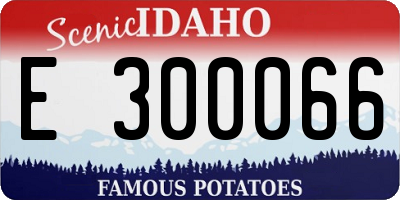 ID license plate E300066