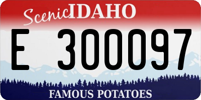 ID license plate E300097
