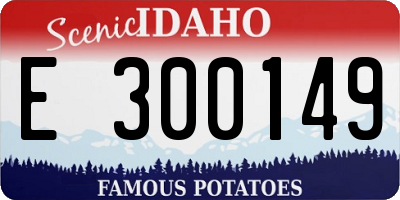 ID license plate E300149