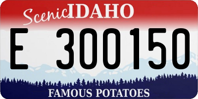 ID license plate E300150
