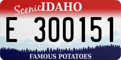 ID license plate E300151