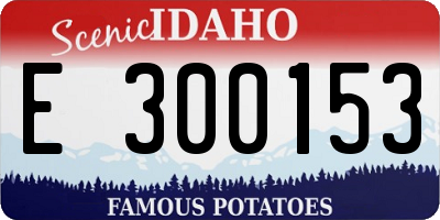 ID license plate E300153