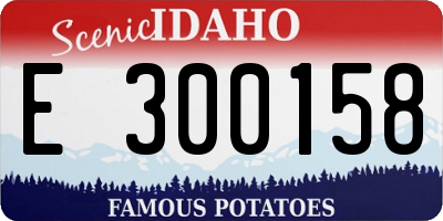 ID license plate E300158