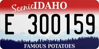ID license plate E300159