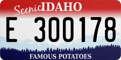 ID license plate E300178