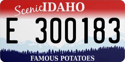 ID license plate E300183