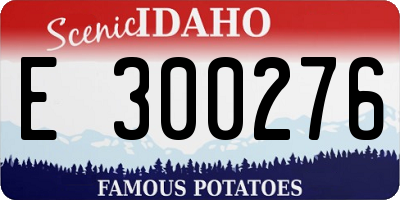 ID license plate E300276