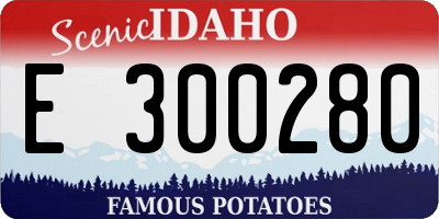 ID license plate E300280
