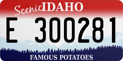 ID license plate E300281