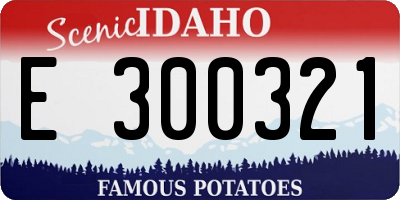 ID license plate E300321