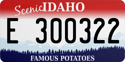 ID license plate E300322