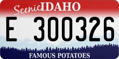 ID license plate E300326