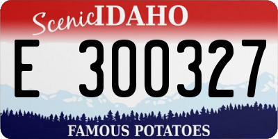 ID license plate E300327