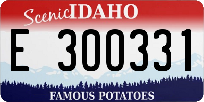 ID license plate E300331
