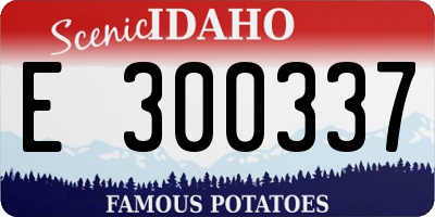 ID license plate E300337