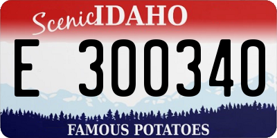 ID license plate E300340