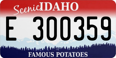 ID license plate E300359