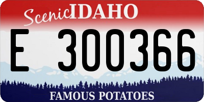 ID license plate E300366
