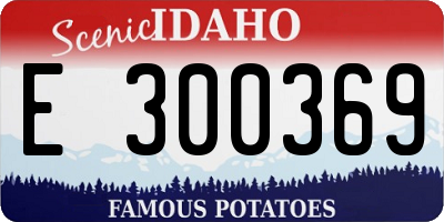 ID license plate E300369