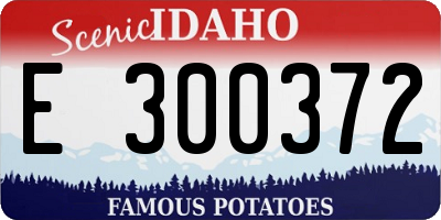 ID license plate E300372