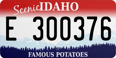 ID license plate E300376