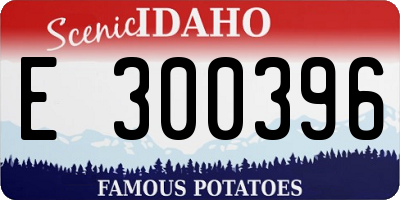 ID license plate E300396