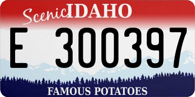 ID license plate E300397