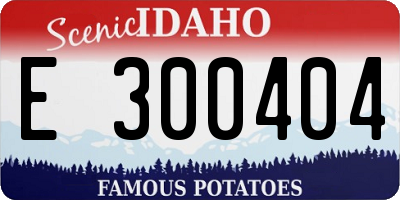 ID license plate E300404