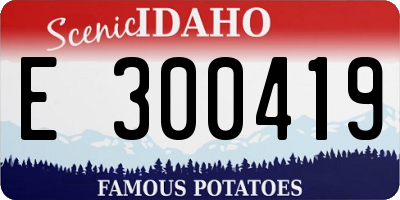 ID license plate E300419