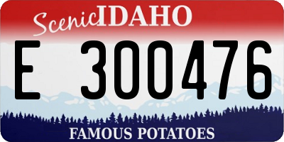 ID license plate E300476