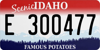 ID license plate E300477