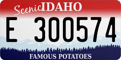 ID license plate E300574
