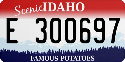 ID license plate E300697
