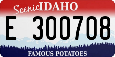 ID license plate E300708