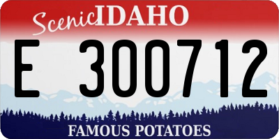 ID license plate E300712