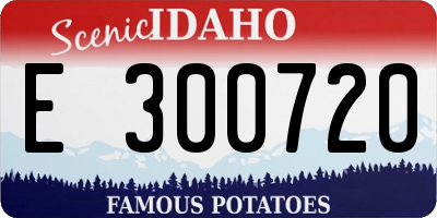 ID license plate E300720