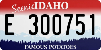 ID license plate E300751